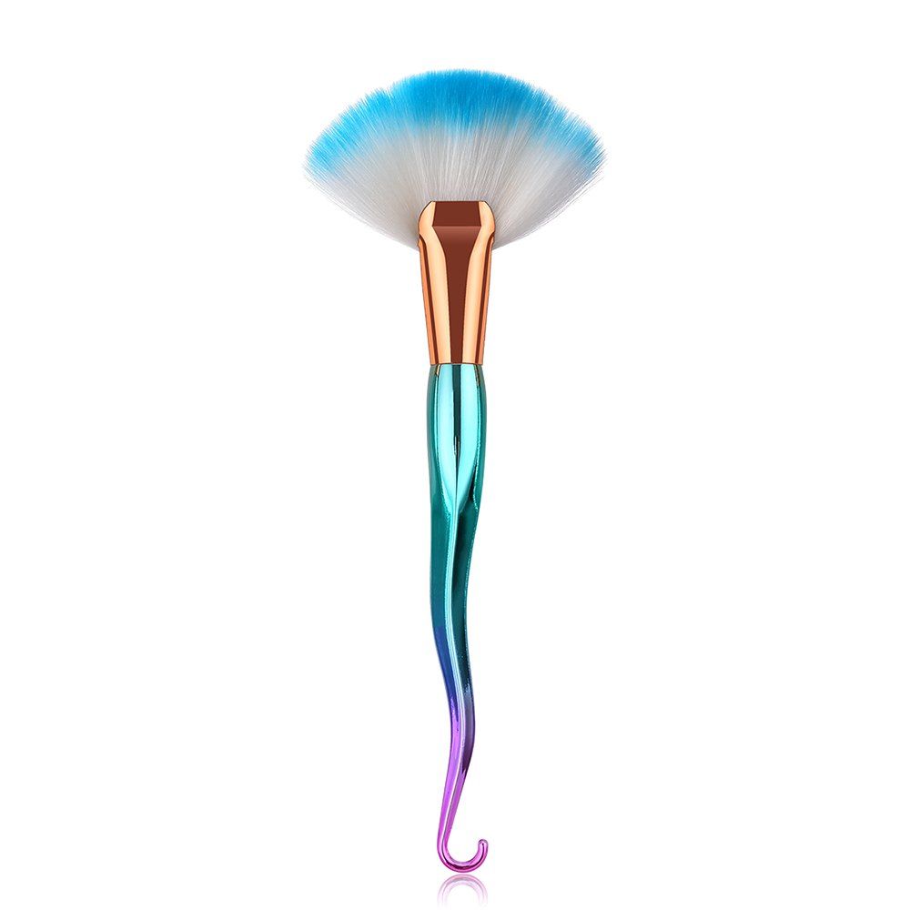 

Single Sword Hook Powder Green Gradient Large Fan Brush, Pink