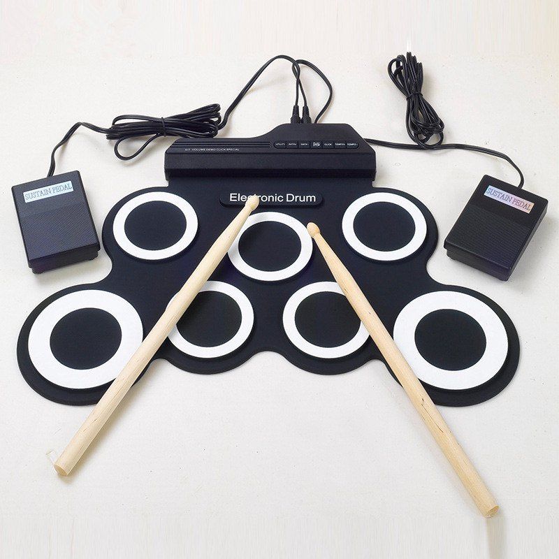 

USB Portable Electronic Drum, Black