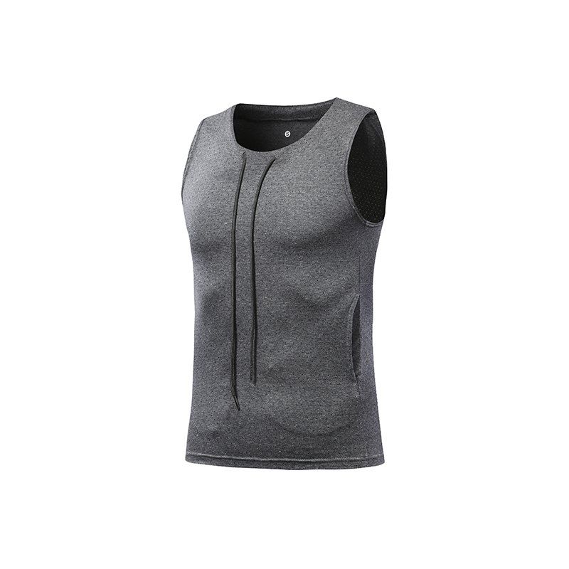 

Men's Casual Sleeveless Drawstring Vest, Slate gray