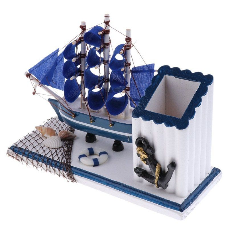 

Mediterranean Style Creative Home Furnishings with A Penholder, Blue