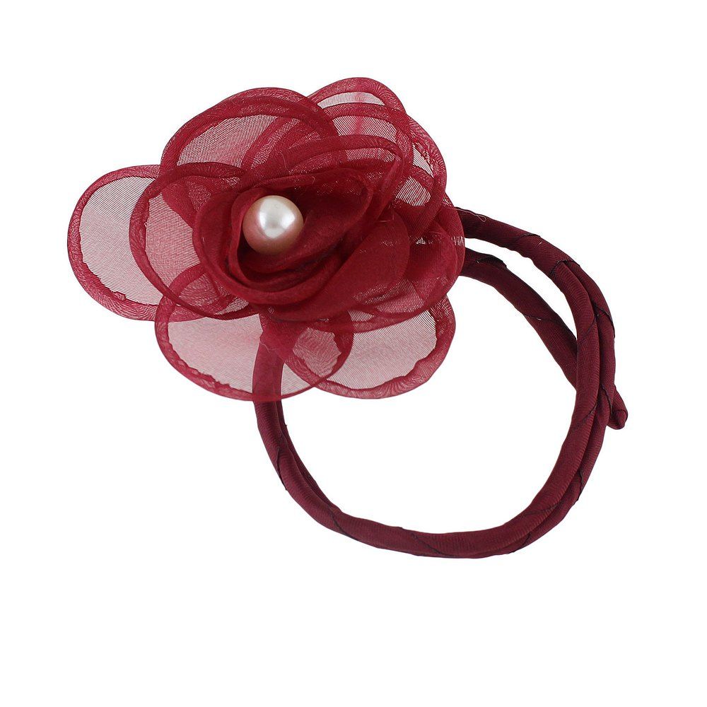 

Lovely Colorful Lace Flower Hairbands Hairwear, Red