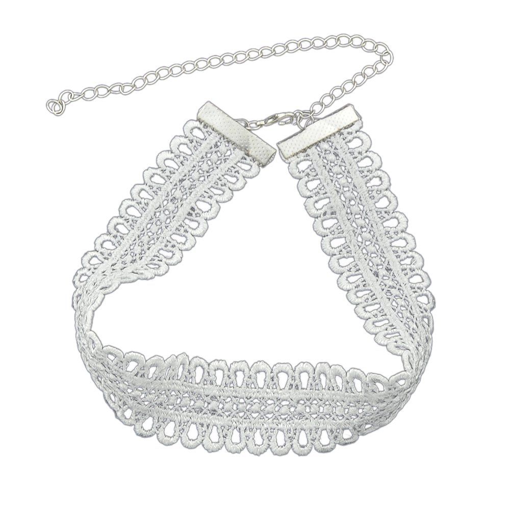 

Fashion Black White Lace Necklace