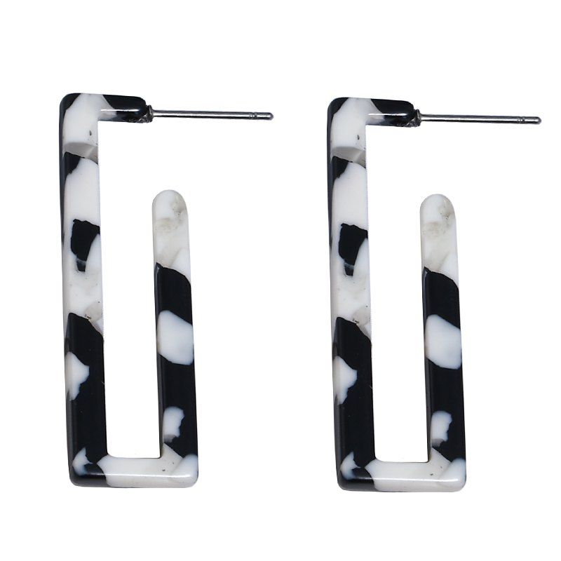 

New Personality Fashion Exquisite Geometric Environmental Acrylic Earrings, Black