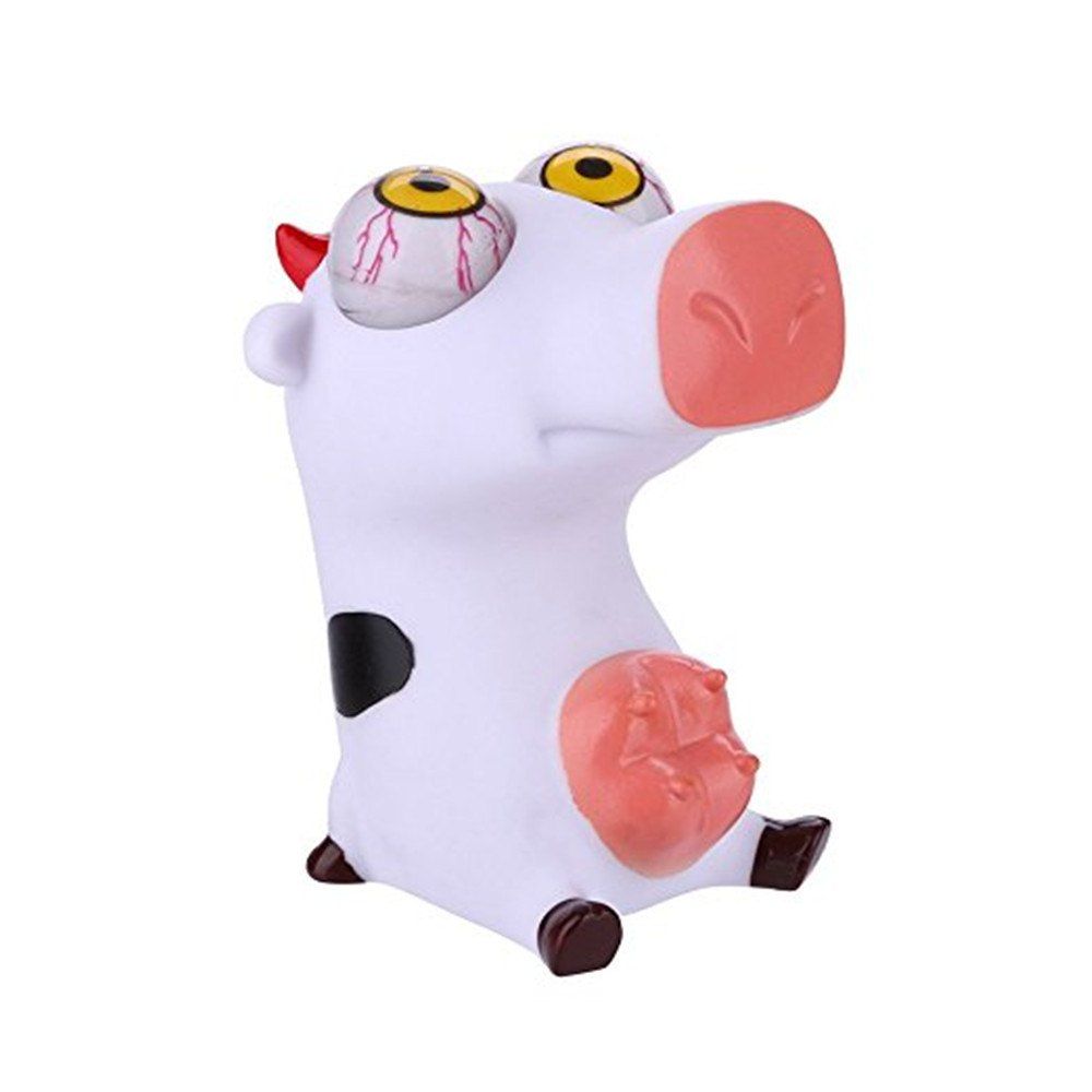 

Squeeze Little Cow Novelty Out Eyes Stress Vent Toys, White