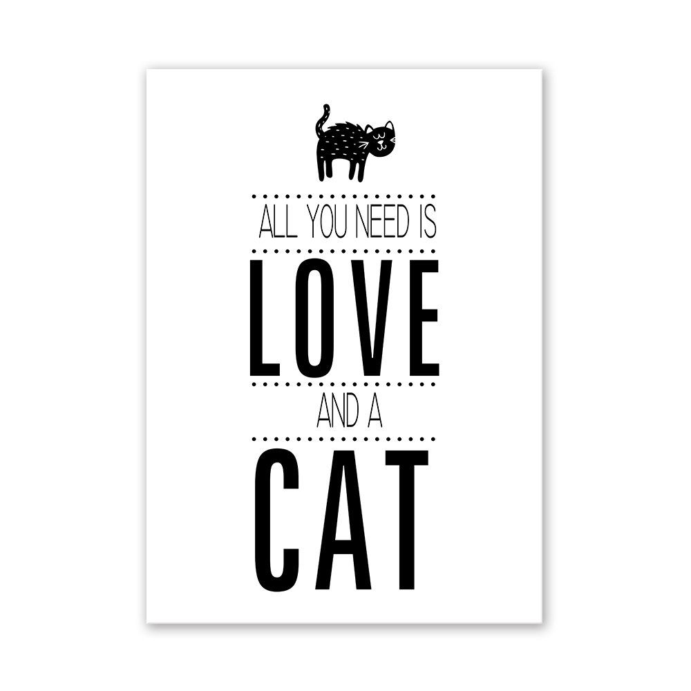 

W279 Letters Frameless Wall Canvas Prints for Home Office Livingroom Decoration, Multi-a