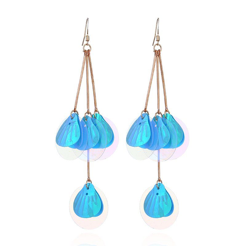 

Fashion Geometric Shell Drop Earrings Brincos For Women Jewelry, Dodger blue