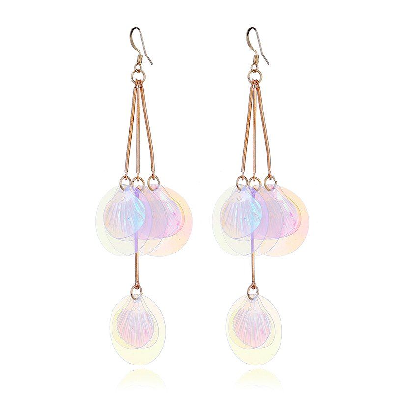 

Fashion Geometric Shell Drop Earrings Brincos For Women Jewelry, Pig pink