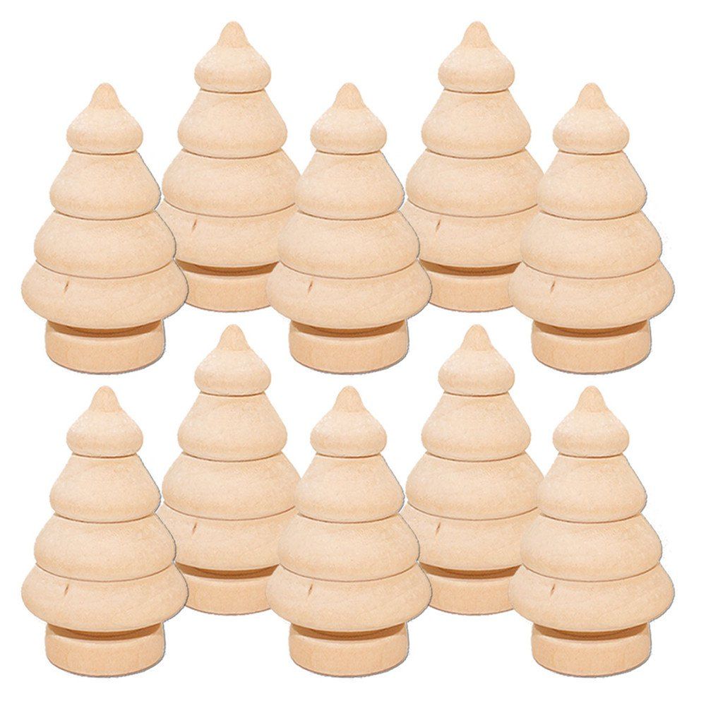 

10PCS Toy Puppets Handmade DIY Coloured Wood Home Decoration, Burlywood