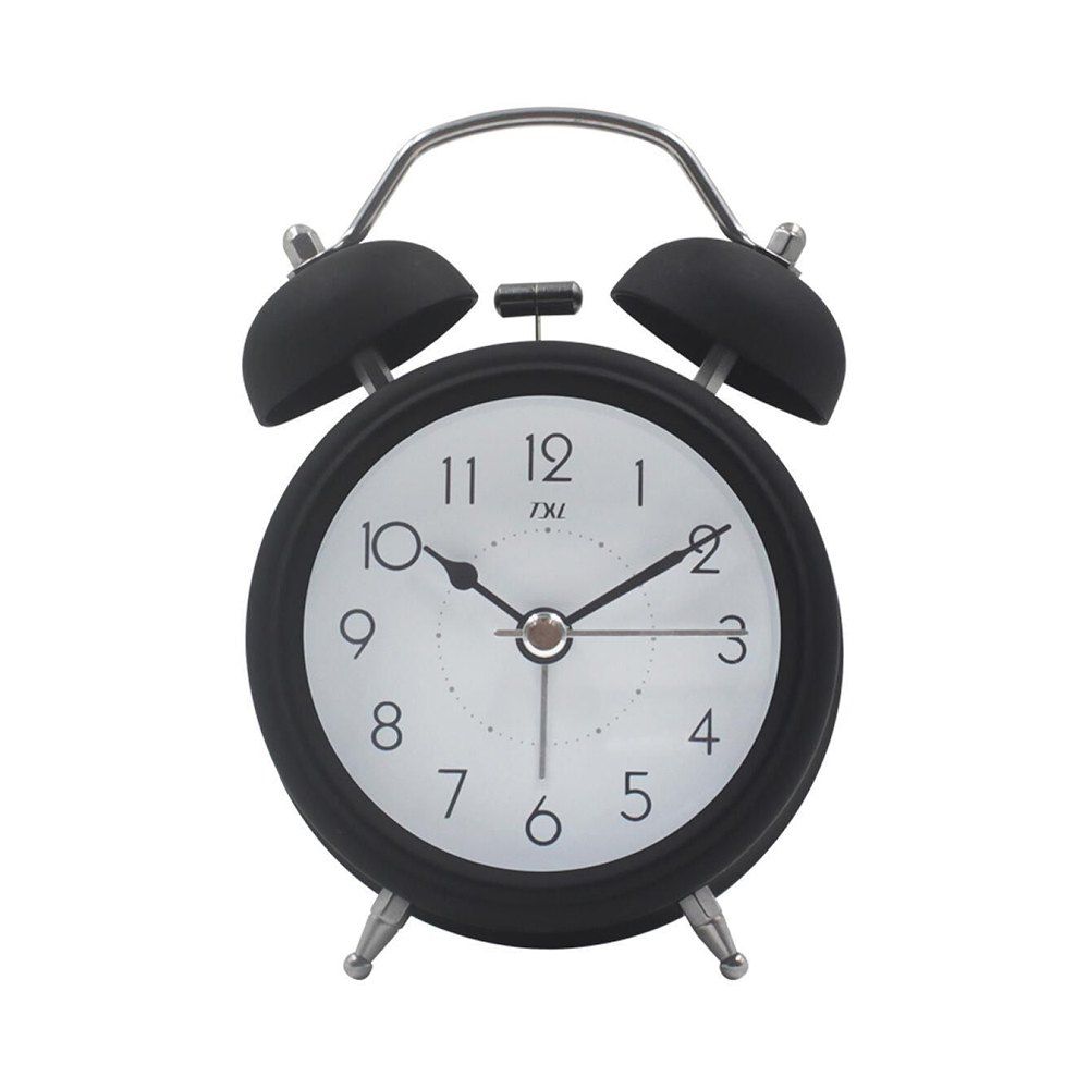 

High-grade Exquisite Fashion Metal Bell Alarm Clock, Black