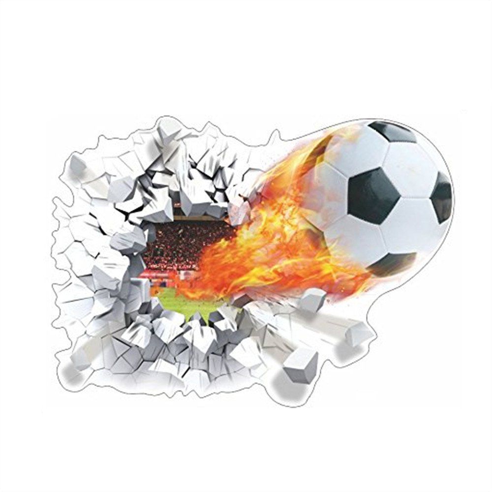 

3 D Football PVC Wall Stickers, Multi
