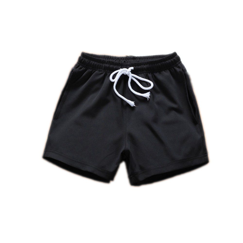 

Men's Solid Color Casual Belt Shorts, Black