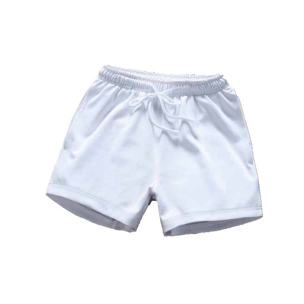 

Men's Solid Color Casual Belt Shorts, White