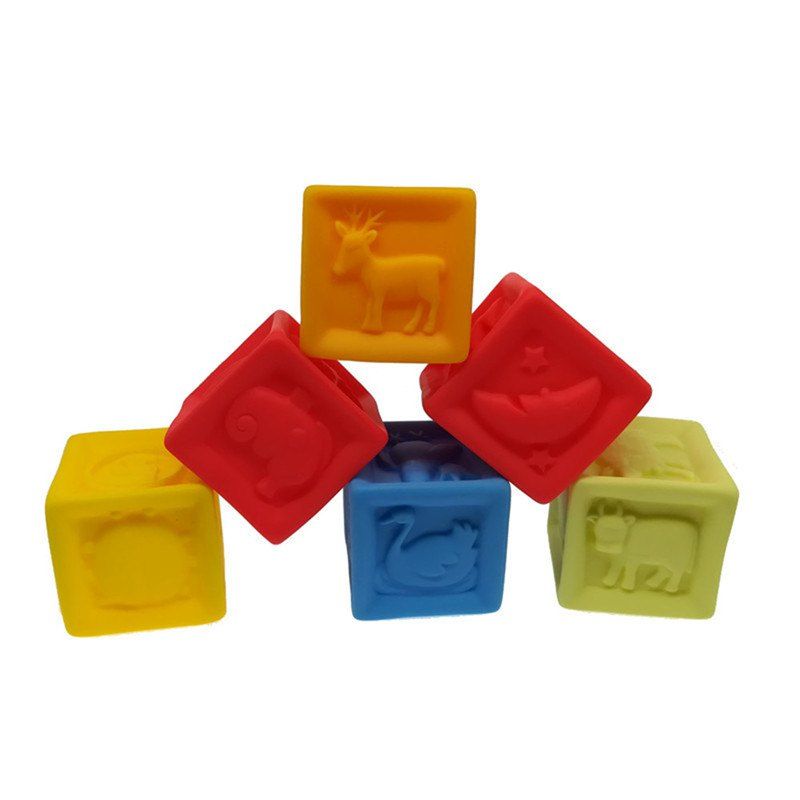 

Squeeze and Stack Block Set 6pcs, Multi