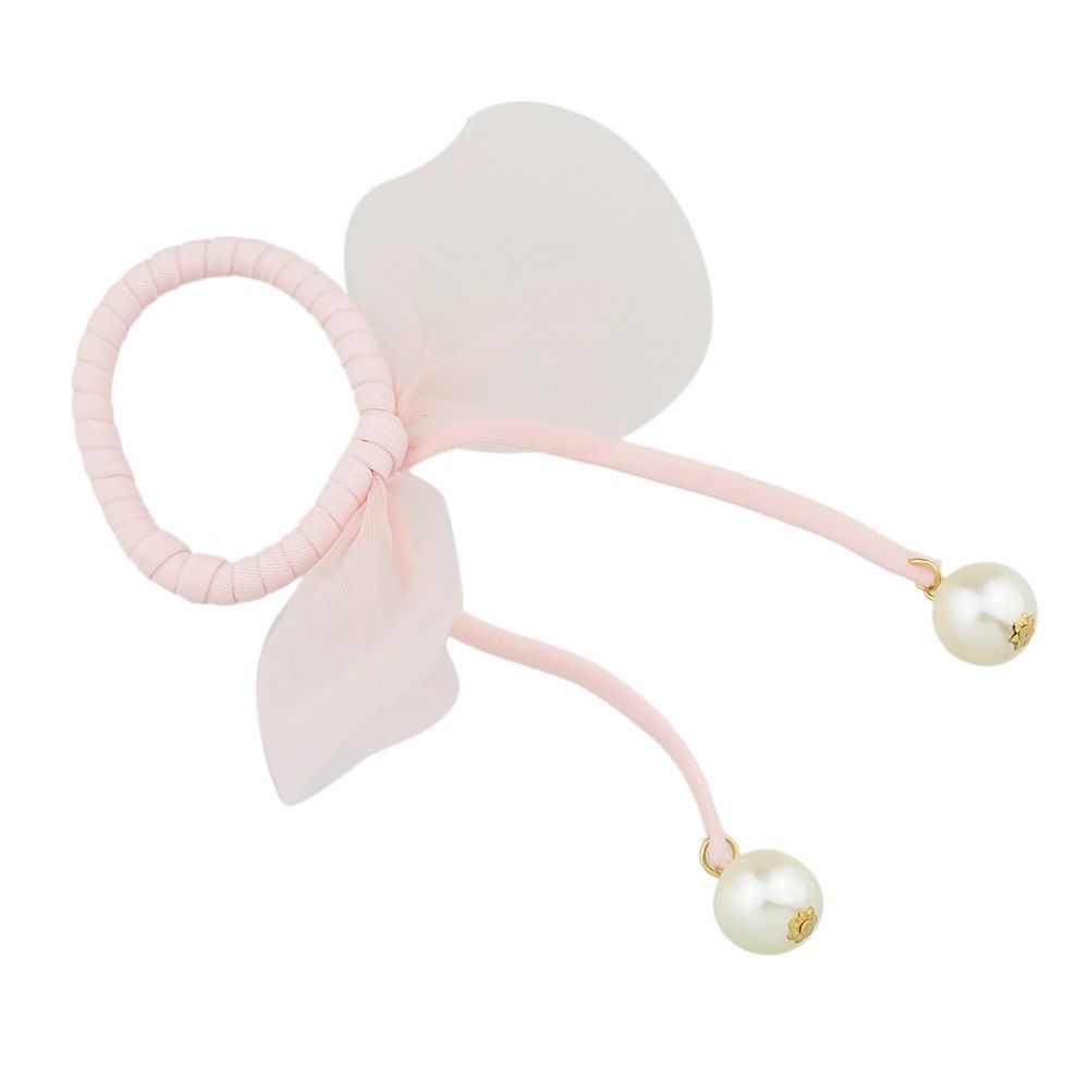 

Colorful Lace with Simulated-pearl Bowknot Headbands, Pink