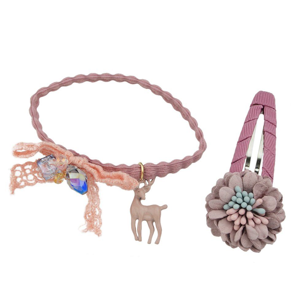 

Elastic Rope With Flower Shape Hairwear, Pink