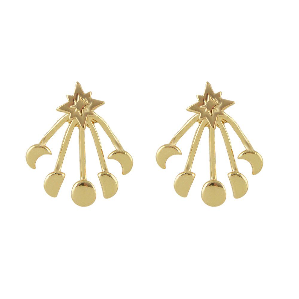 

Silver Color Gold-color Star Stud Earrings