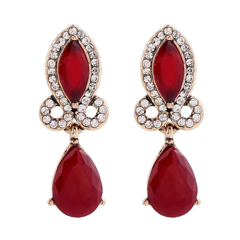 

Fashionable and Simple Resin Drop Earring, Red