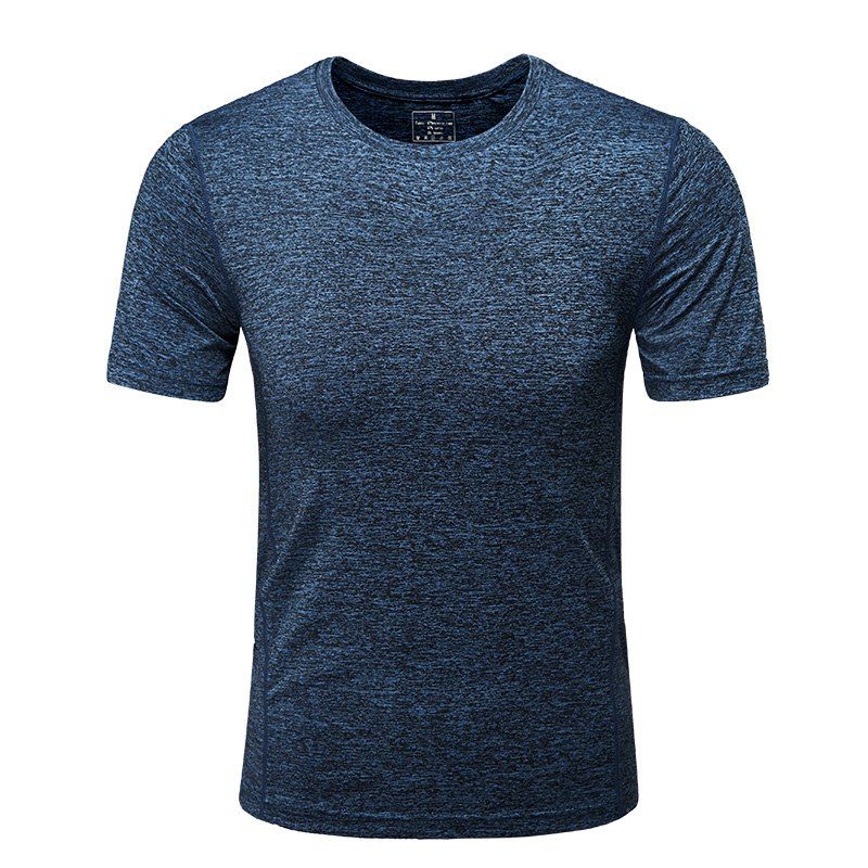 

Summer Men'S Pure Color Dry T-Shirt, Deep blue