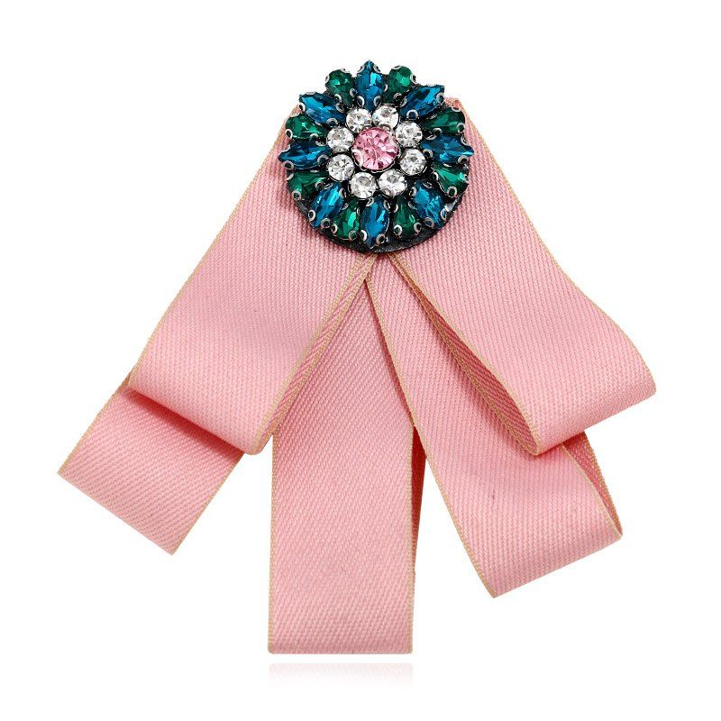 

Fashion Brooches Pins Collar Flower And Bow Tie College Women, Pig pink