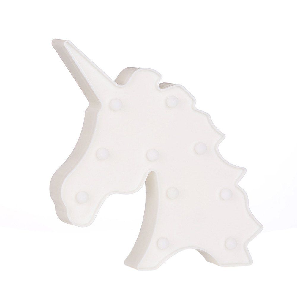 

LED Unicorn Head Shape Decorative Atmosphere Lamp, White