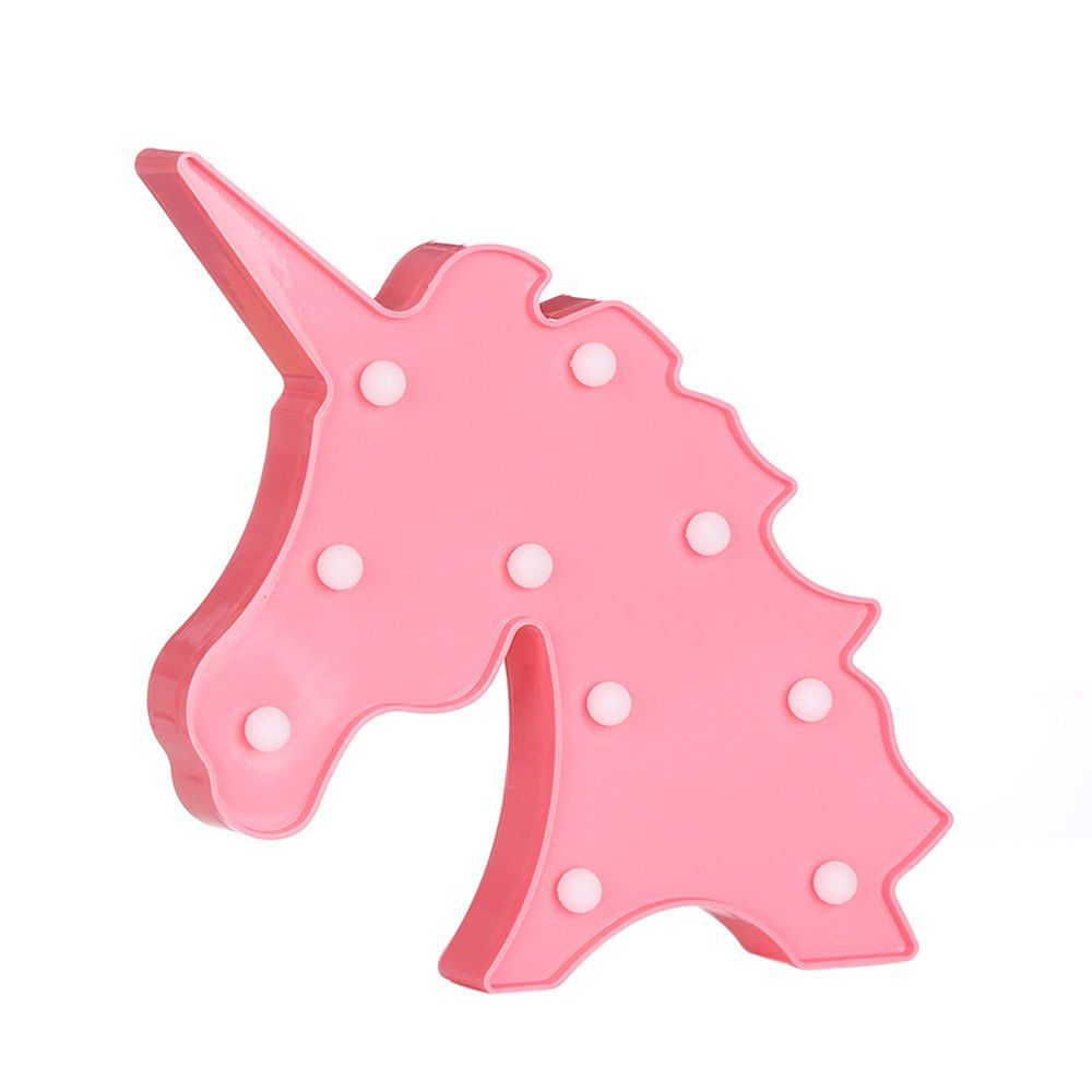 

LED Unicorn Head Shape Decorative Atmosphere Lamp, Watermelon pink
