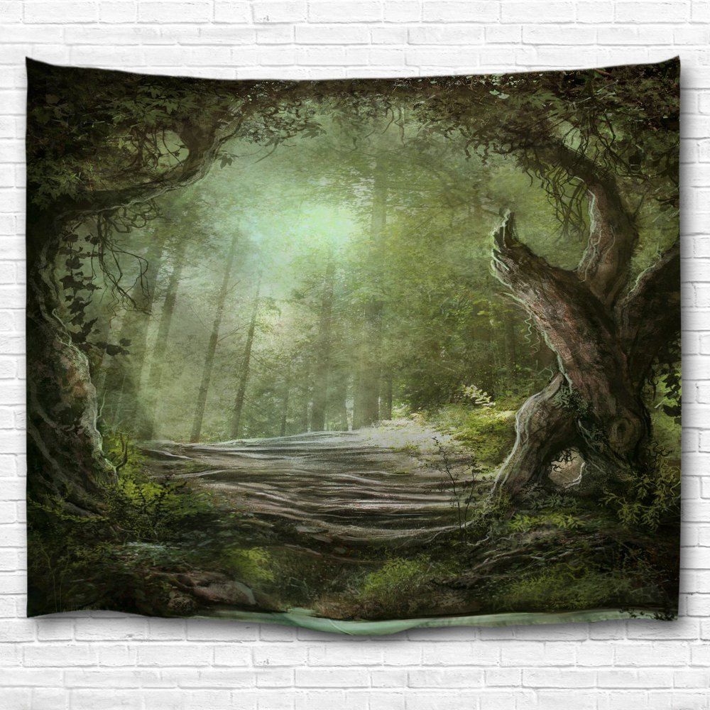 

Lush Trees 3D Printing Home Wall Hanging Tapestry for Decoration, Multi-a
