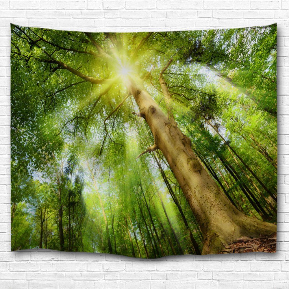 

Big Tree Sunlight 3D Printing Home Wall Hanging Tapestry for Decoration, Multi-a
