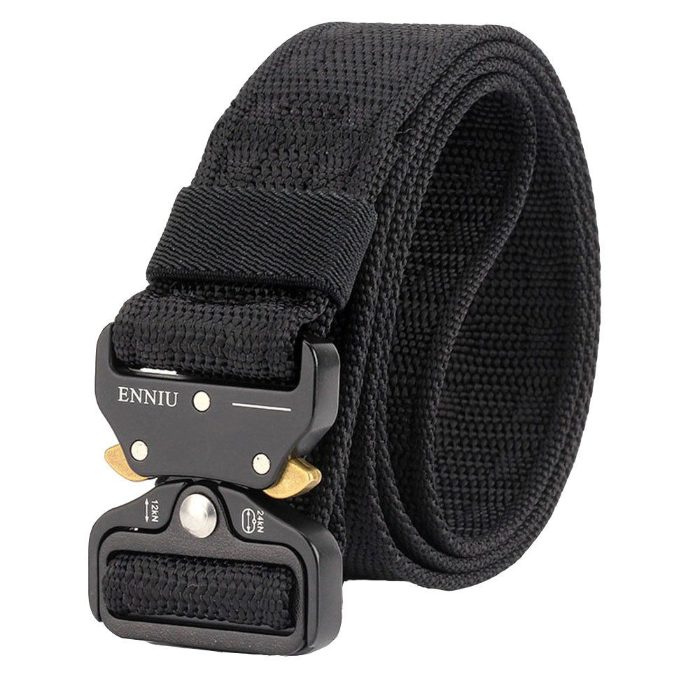 

ENNIU Adjustable Multi-function Nylon Tactical Military Weavin Belt, Black
