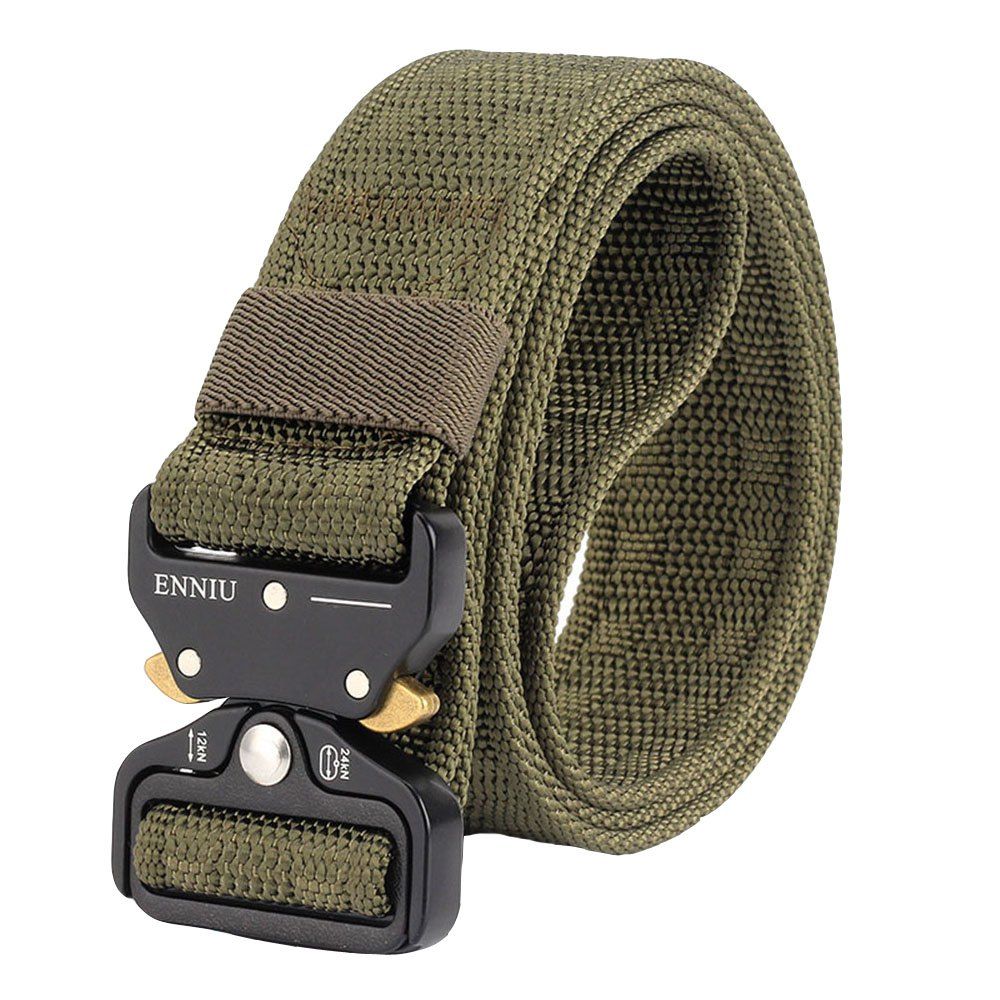

ENNIU Adjustable Multi-function Nylon Tactical Military Weavin Belt, Army green
