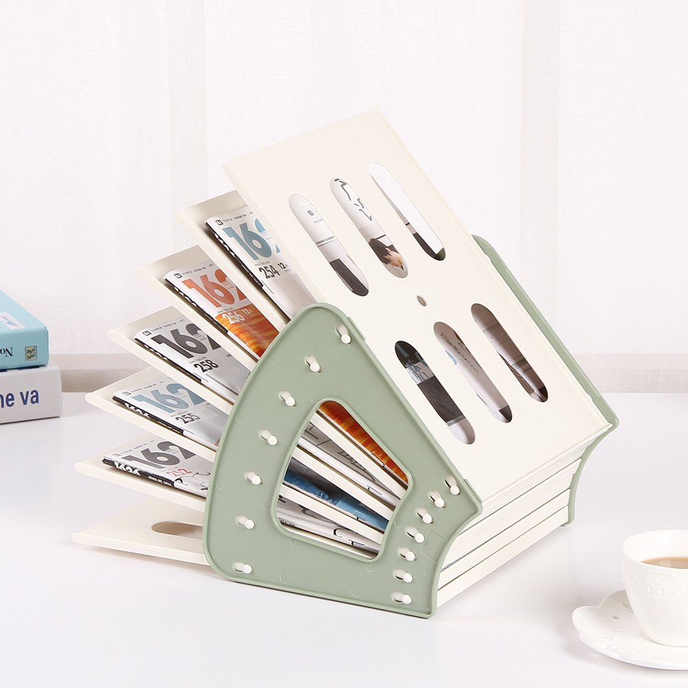 

Household Plastic Book Document Magazine Organizer, Frog green
