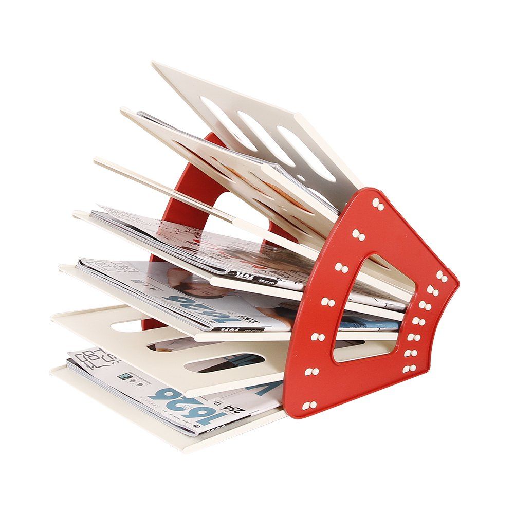 

Household Plastic Book Document Magazine Organizer, Love red