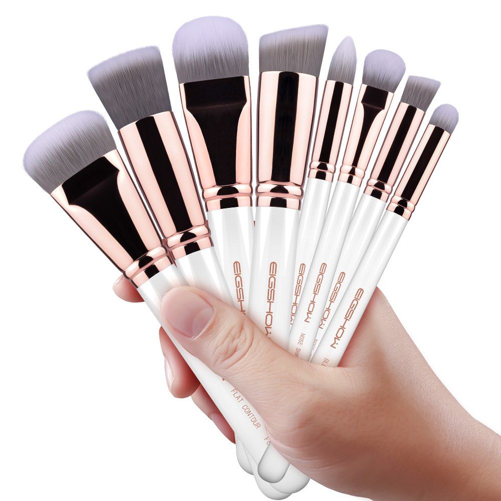 

EIGSHOW 8PCS Makeup Set Sculpt Blend Brush Comestic Kit Rose Gold, Multi-a