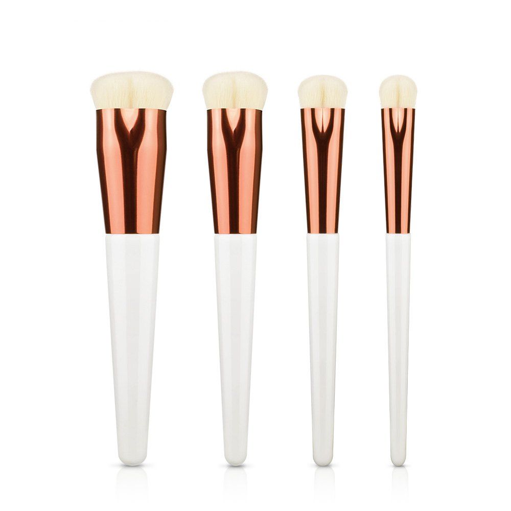 

EIGSHOW 4PCS Makeup Set Heart Shape Foundation Brush Comestic Kit Red Rose, Multi-a