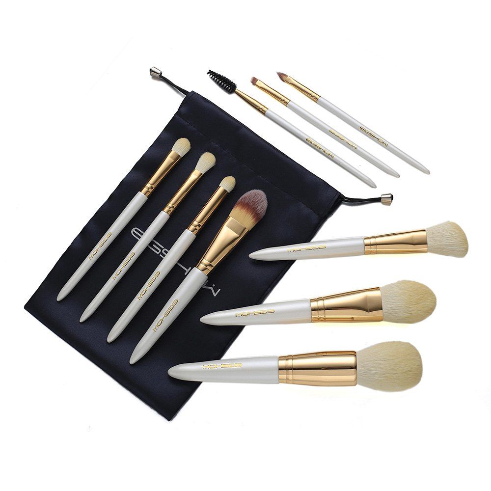 

EIGSHOW 10PCS Makeup Set Brush Cosmetic Kit Light Champaign Gold, Multi-a