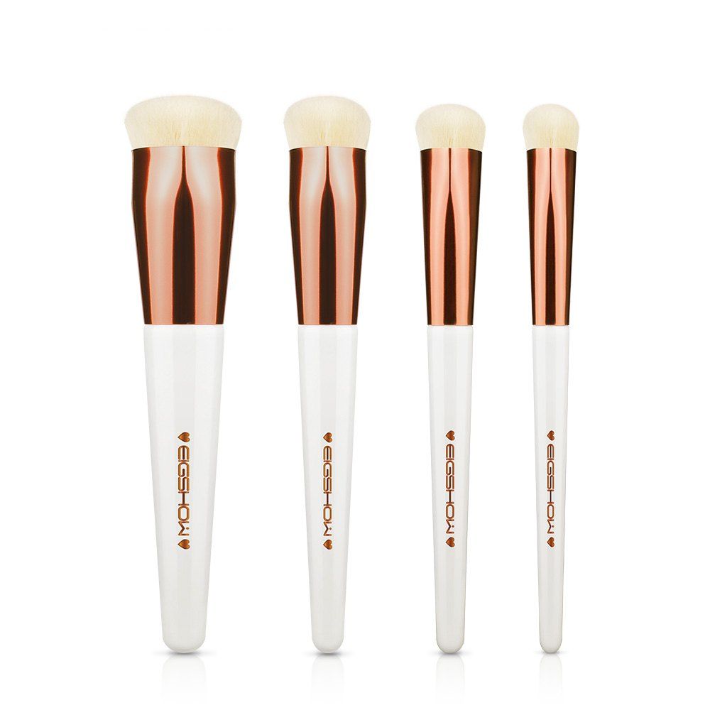 

EIGSHOW 4PCS Makeup Set Heart Shape Foundation Brush Comestic Kit Champaign Gold, Multi-a