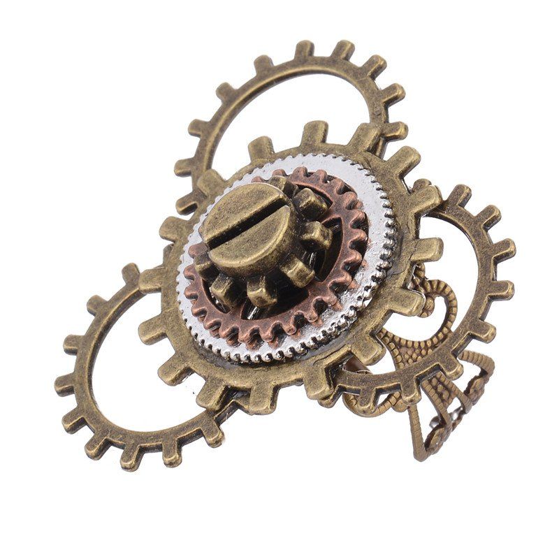 

New Exquisite Vintage Steampunk Gear Opening Adjustable Ring Jewelry, Multi