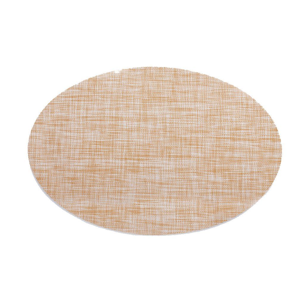 

Oval Woven PVC Placemat for Heat Resistant Kitchen Tab, Macaroni and cheese