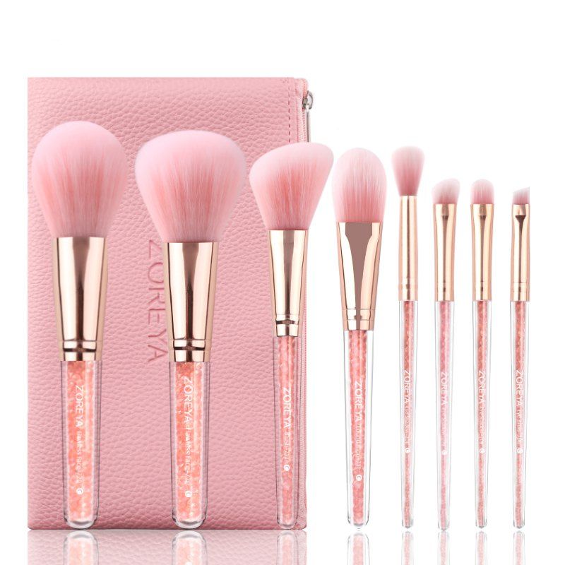 

8pcs Acrylic Drill Sleeve Brush, Pink