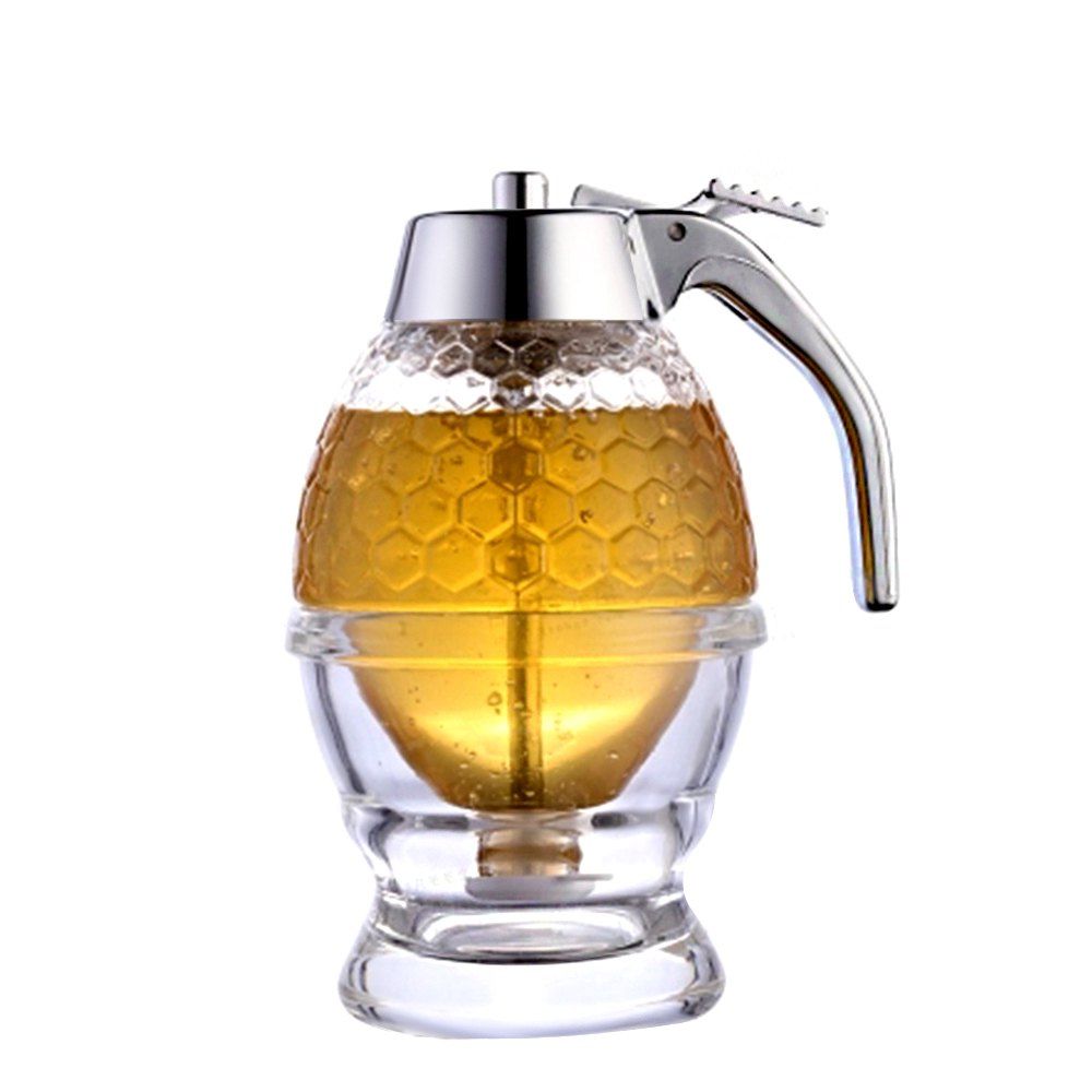 

Home Kitchen Gadgets Acrylic Syrup Dispenser Honey Pot, Transparent