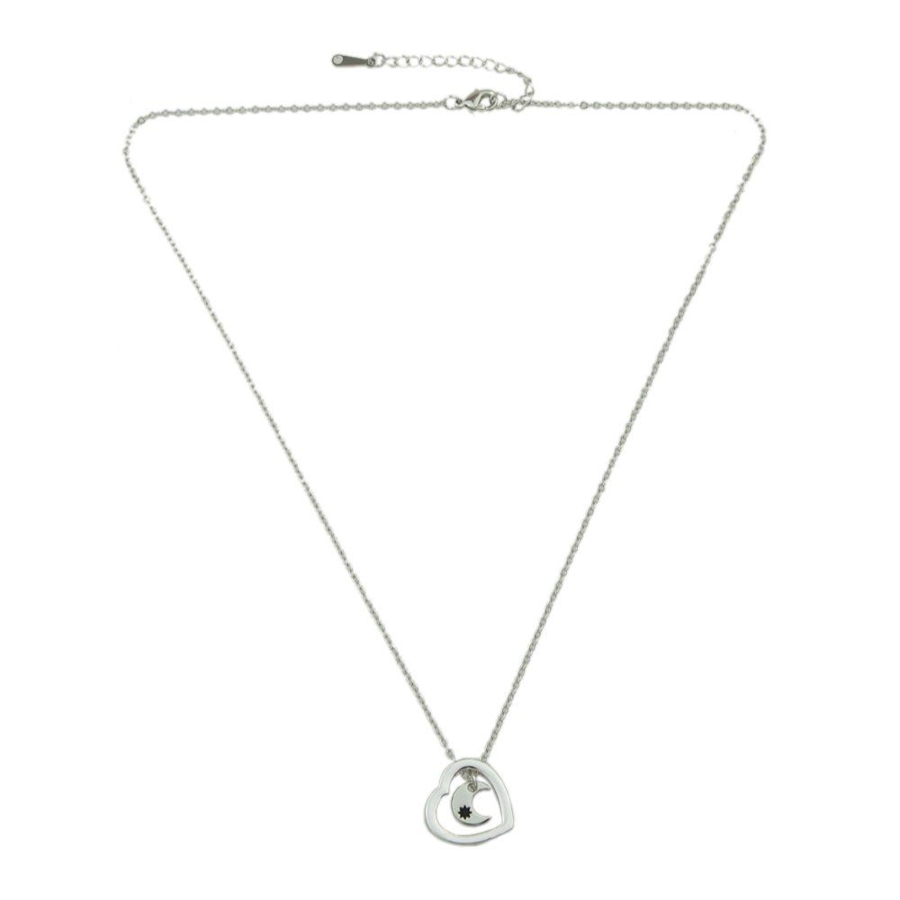 

Silver Color Chain Charm Necklace