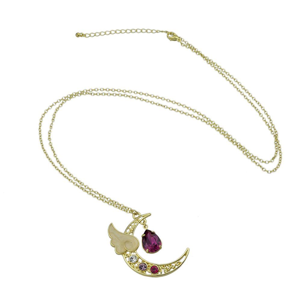 

Geometric Pattern With Rhinestone Pendants Jewelry Necklace, Red