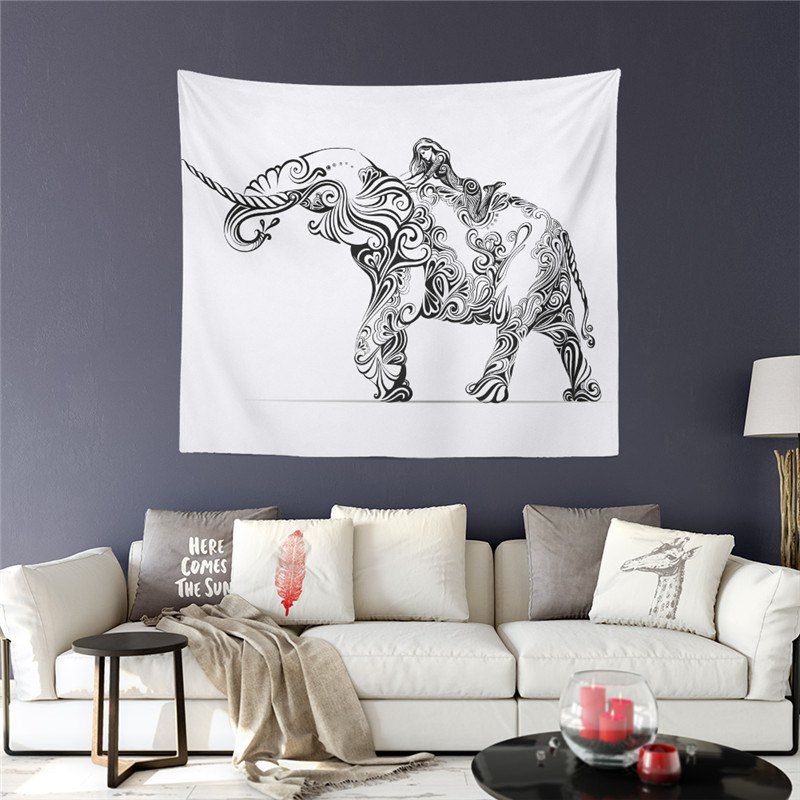 

Exotic Style Series Totem Elephant God Decoration Wall Tapestry GT-16, Black