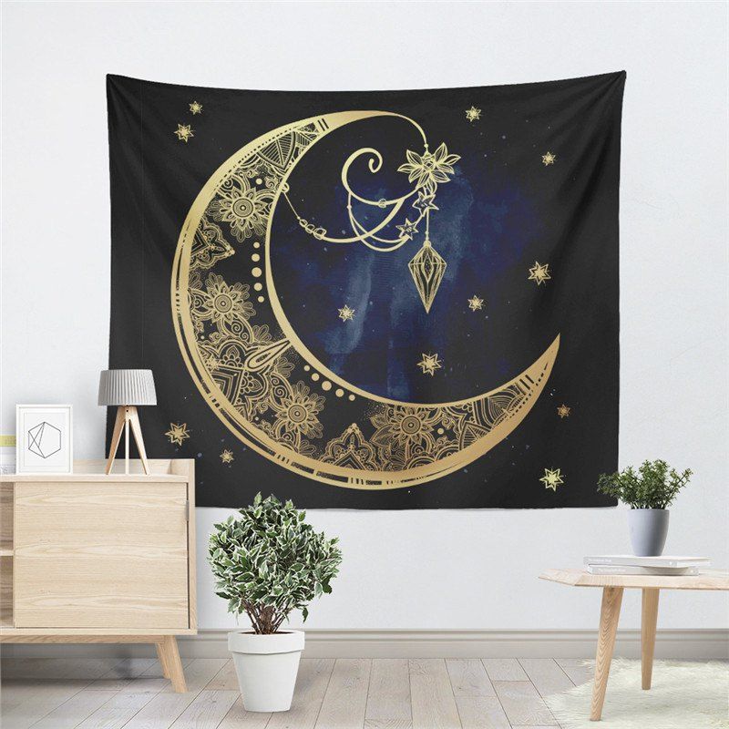 

Exotic Totem Series of Moon Decorative Tapestry GT-GAS24, Black