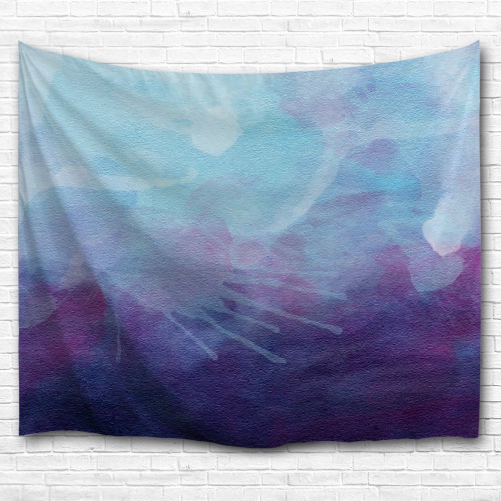 

Blue Purple Ink Painting 3D Printing Home Wall Hanging Tapestry for Decoration, Multi-a