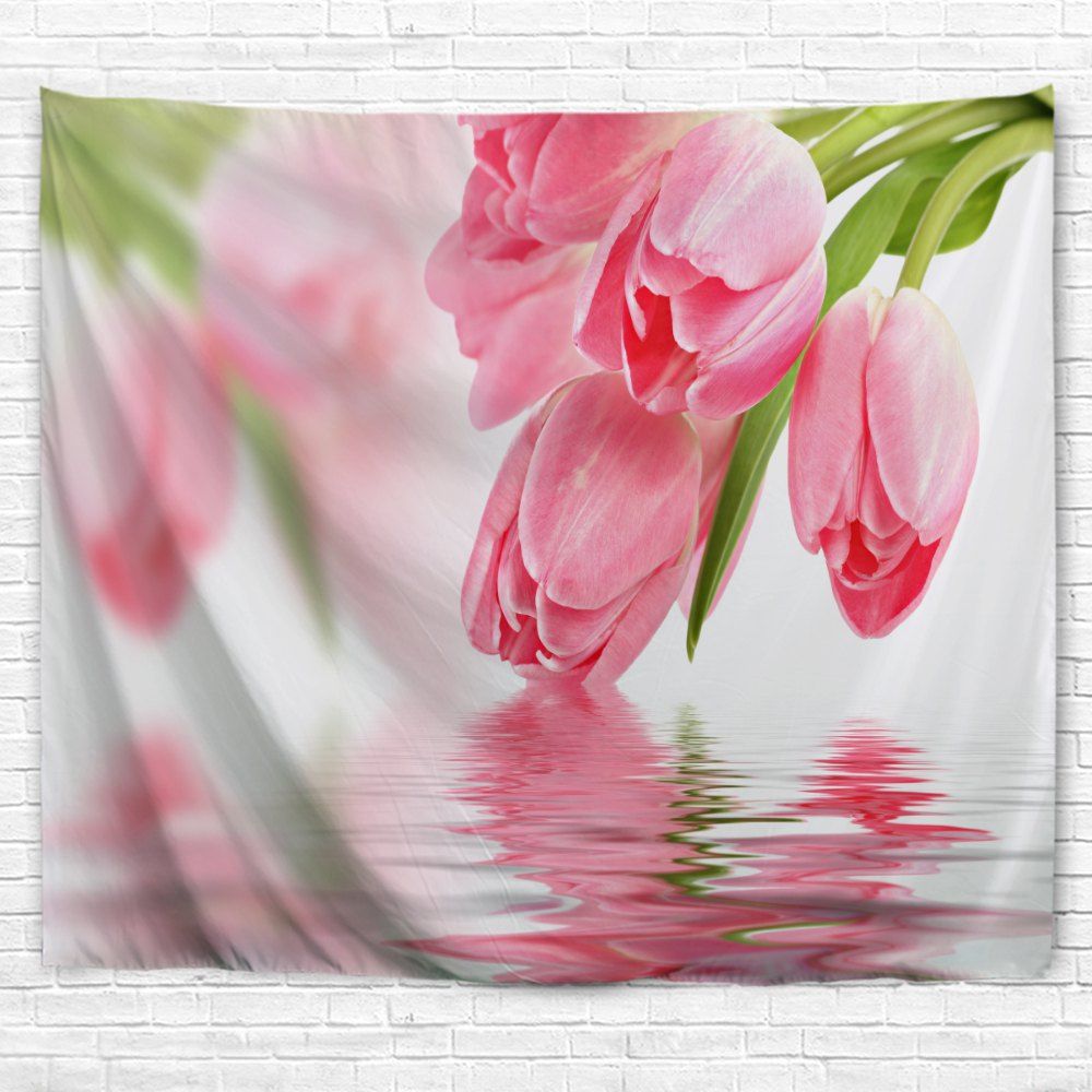 

Tulip in Water 3D Printing Home Wall Hanging Tapestry for Decoration, Multi-a