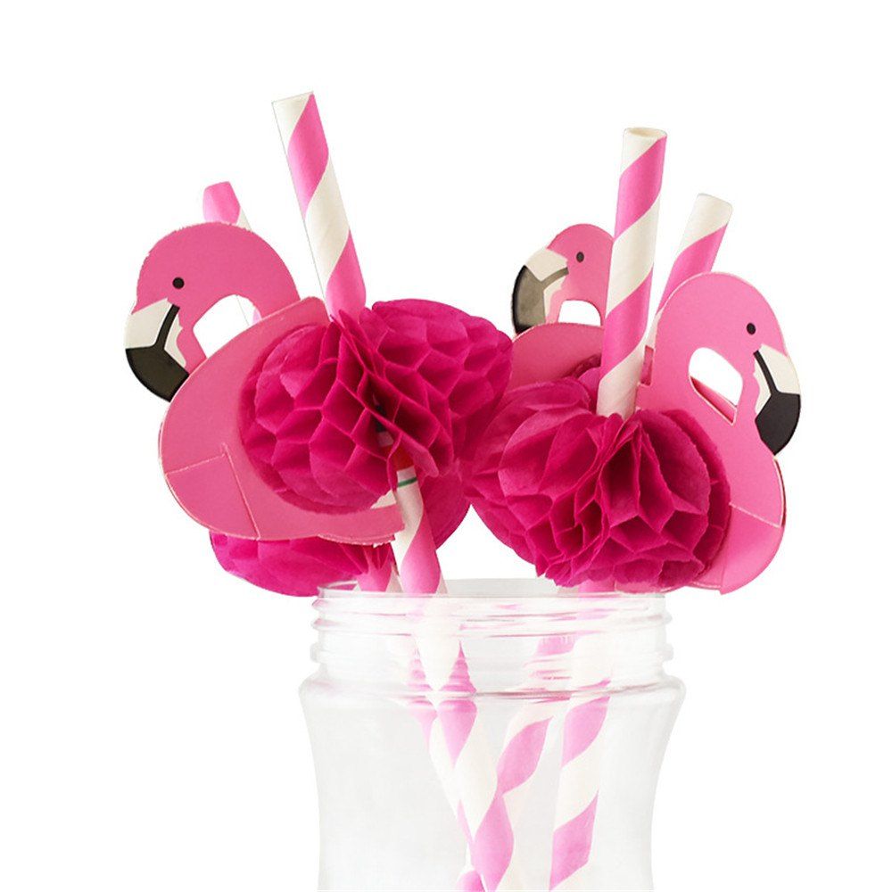 

Creative Swan Cartoon Drink Juice Cocktail Craft Paper Straw 2PCS, Multi