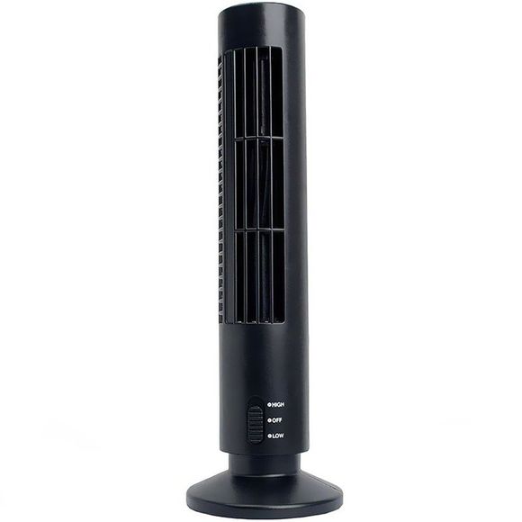 Mini Climatiseur Portatif de Refroidissement de Ventilateur USB pour Bureau Maison - Noir 
