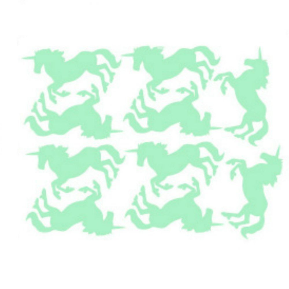 

Noctilucent Engraving Adorable Unicorn Cartoon Switch Sticker Wall, Dragon green
