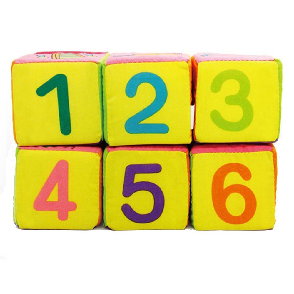 

Baby Rattle Puzzle Early Education Digital Box Small Cube 6PCS, Multi-a