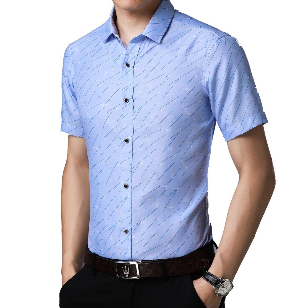 

Men's Printed Short-sleeved Shirt, Iceberg